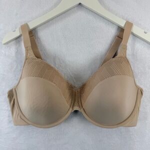 BALI 38D Beige Full Coverage Underwire Bra Lace Trim Smooth Comfort 38 DDD